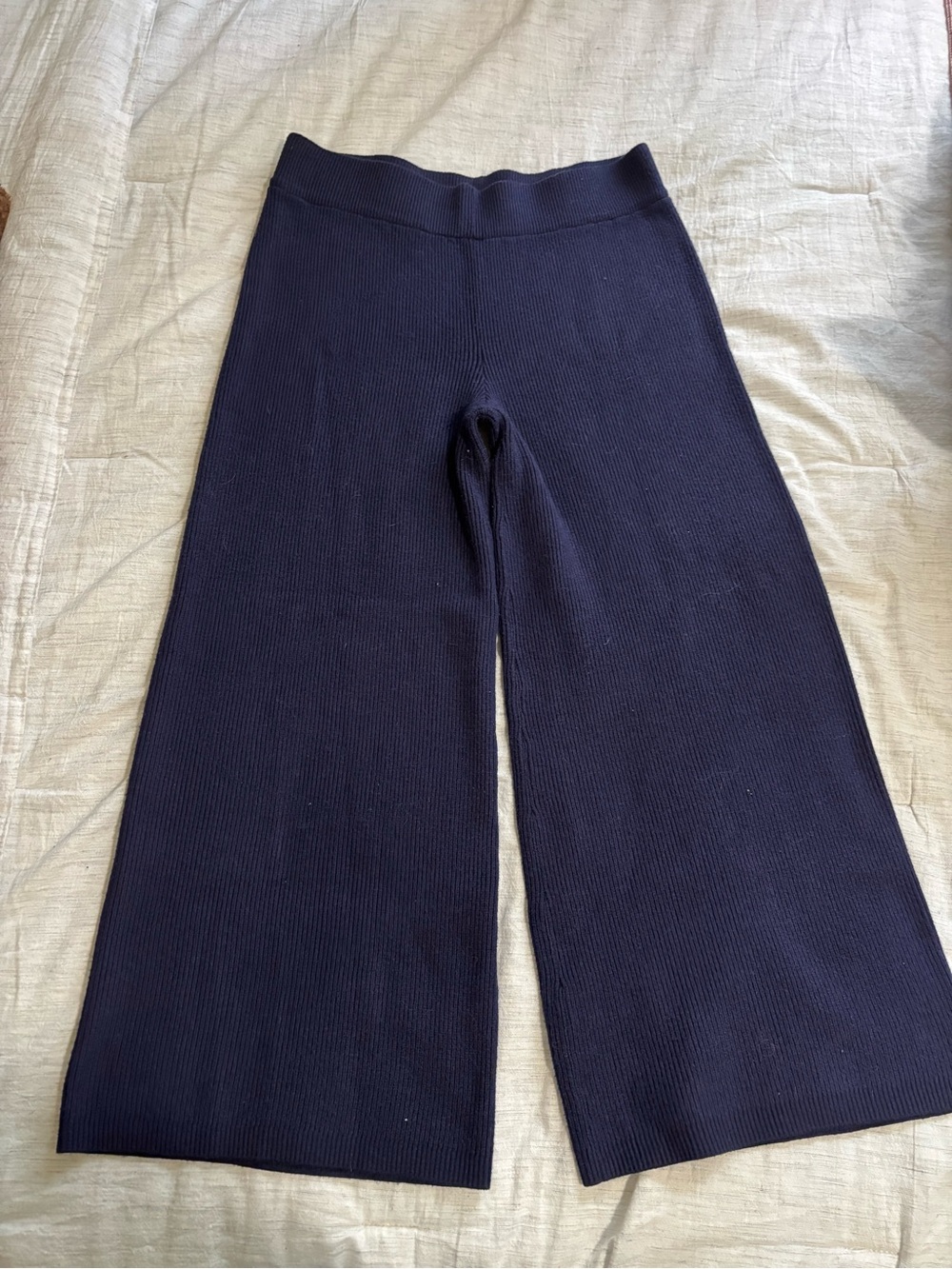 a new day Navy Wide-Leg Knit Pants